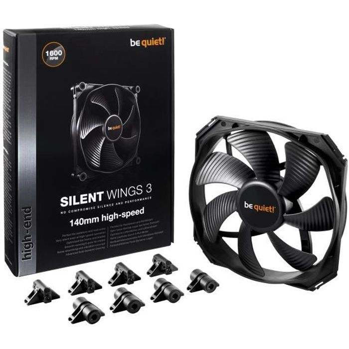 Be Quiet Ventilateur de boitier SILENT WINGS 3 140mm High Speed