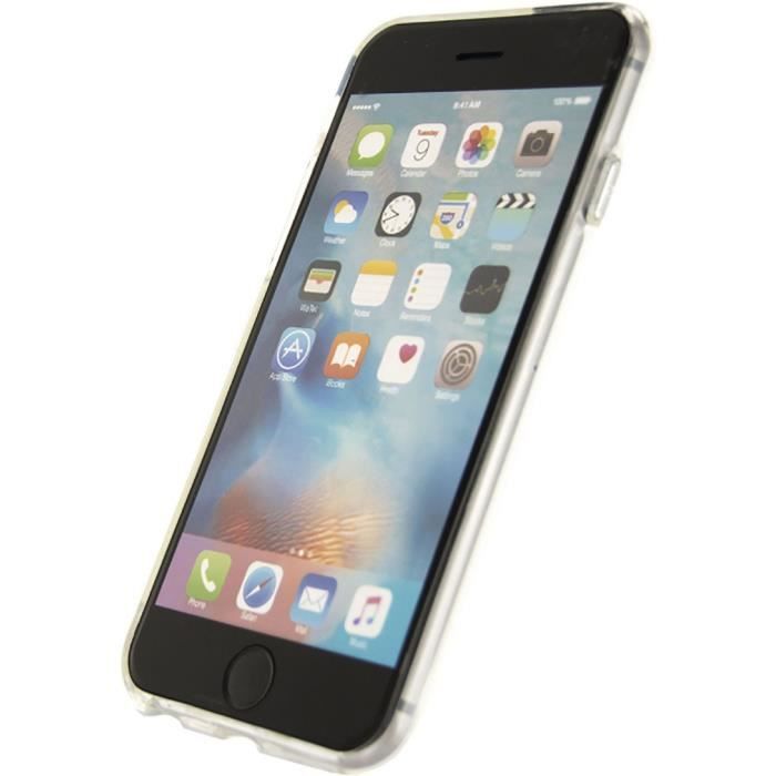 MOBILIZE Deluxe Gelly Case Etui de protection pour telephone Apple iPhone 6 / 6s Argent