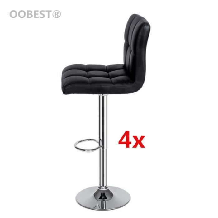 Bar Six Oobest®lot Réglable De Fauteuil Tabourets Chaise 4 Noir Style Réseaux yNvm08nwOP