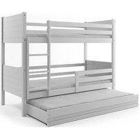 LITS SUPERPOSÉS LIT superposé 3 places CLIR 190x90 BLANC+BLANC cou LITS SUPERPOSÉS LIT superposé 3 places CLIR 190x90 BLANC+BLANC cou