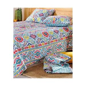 Plaid Boutis 150×150 Tendance Bordeau