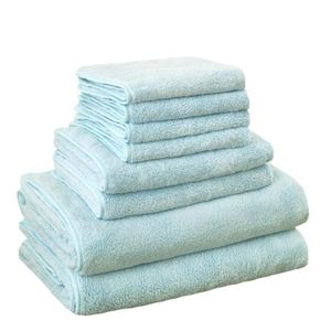 SERVIETTES DE BAIN 8pcs Serviette de bain microfibre, Lot serviette d