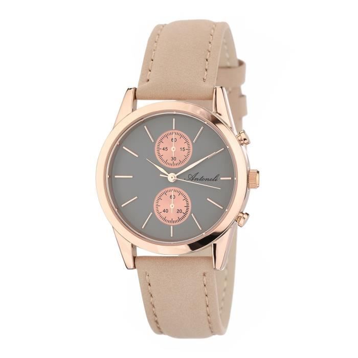 ANTONELI Montre Femme Quartz ANT2094 Bracelet Cuir