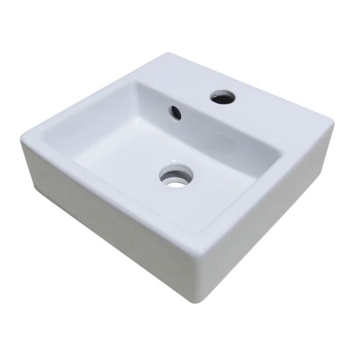 Lave-mains à suspendre Figari - En porcelaine - Blanc