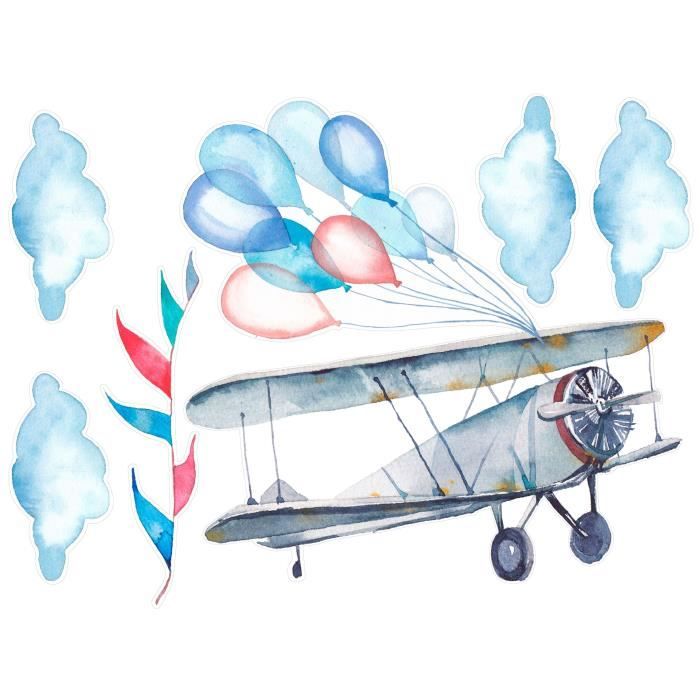 NAF NAF Stickers Aéroplane Décoration Chambre Bébé