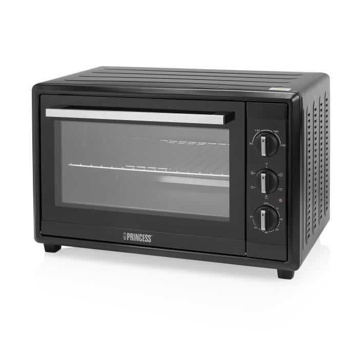 PRINCESS 01.112755.01.001 Mini-four grill - 45 L - Chaleur tournante - Convection - 1800W - Noir