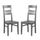 Lot de 2 chaises BRUGES Chêne massif Gris