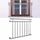 Balustrade pour balcon 128 x 90 cm