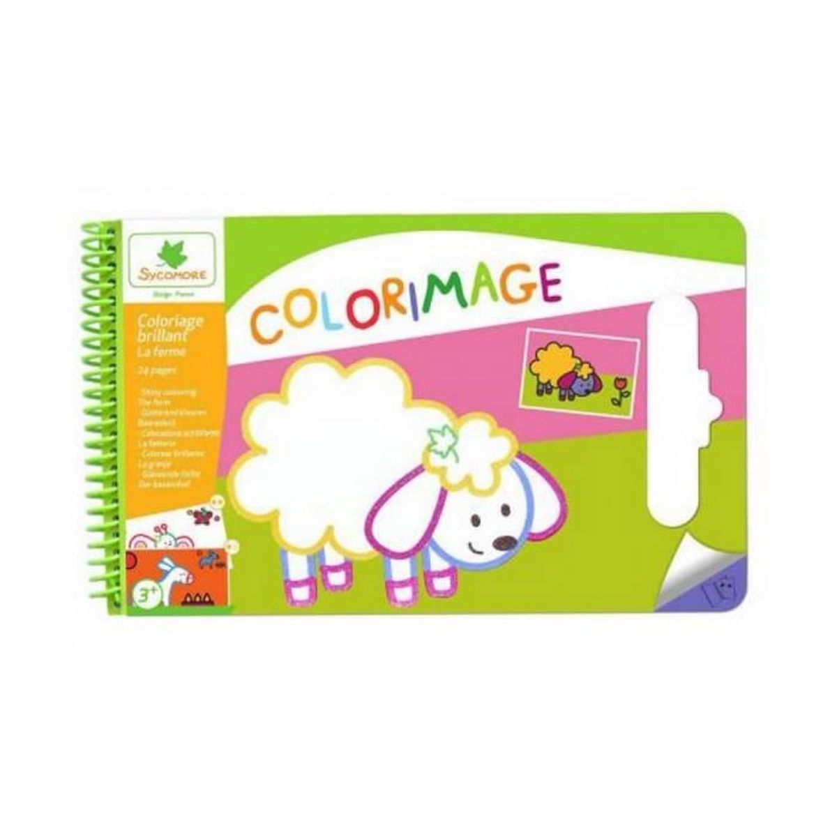 Colorimage Pad Coloriages paillettes ferme