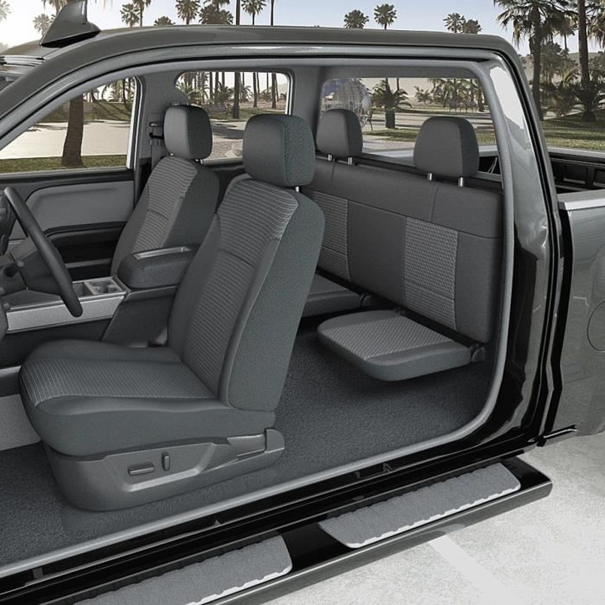Housses De Siège Auto Imperméables Pour Ford Ranger Wildtrak (2016-2024) - 2 Places Avant - Bleu/vert