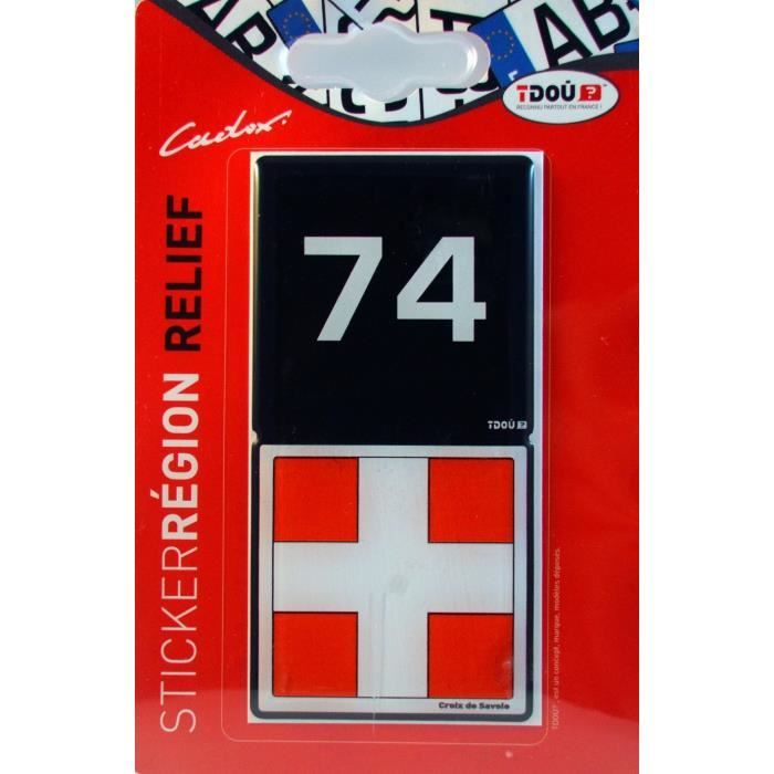 Autocollants Plaques D’immatriculation 73 Croix De Savoie – Noir Et Couleur – Lot De 2 Stickers Avant/arrière