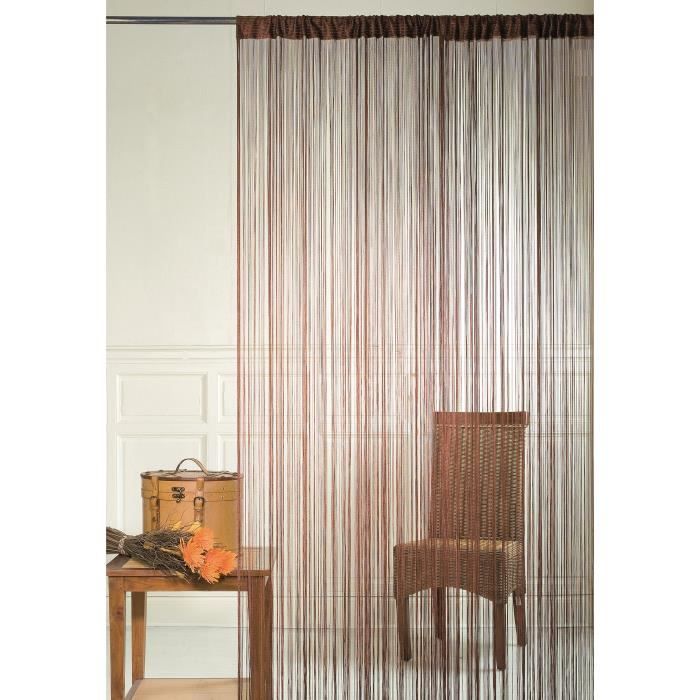 Rideau à Fils Spaghetti Taupe 90 x 240 cm   Achat / Vente RIDEAU