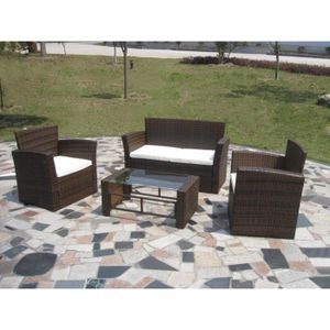 Salon de jardin resine tressee couleur chocolat - Achat / Vente pas cher Salon de jardin resine tressee couleur chocolat - Achat / Vente pas cher