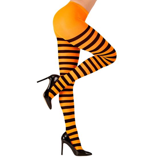 Collant Jambiere Collants Orange Et Noirs Adulte Xl Collant Jambiere Collants Orange Et Noirs Adulte Xl