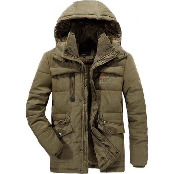 De Homme Veste Grand Taille Extérieur Hiver Blouson Cargo Chaud wE55YFqn