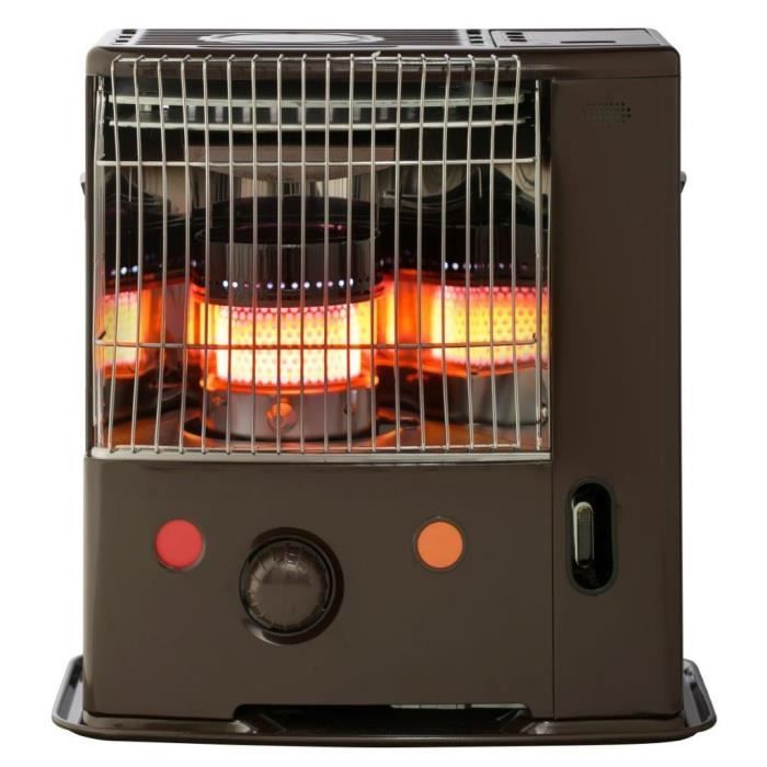 TECTRO R174C 2200 watts Poêle à pétrole à mèche - Sécurité anti-basculement - Détecteur CO²