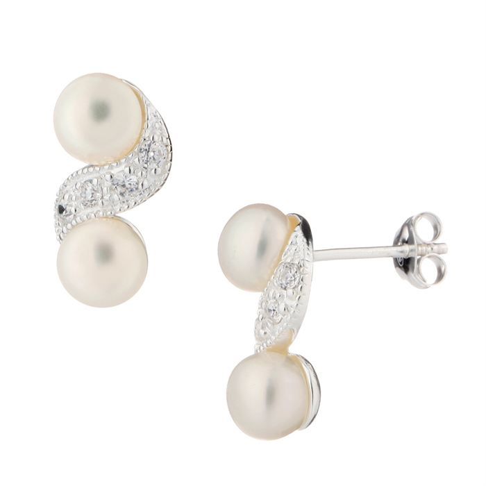 NACRE DE PERLE Boucles dOreilles Femme Argent   Achat / Vente BOUCLE