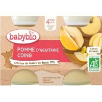 DESSERT FRUITS BÉBÉ Mes fruits Babybio Pomme Coing - Dès 4 mois (2) DESSERT FRUITS BÉBÉ Mes fruits Babybio Pomme Coing - Dès 4 mois (2)