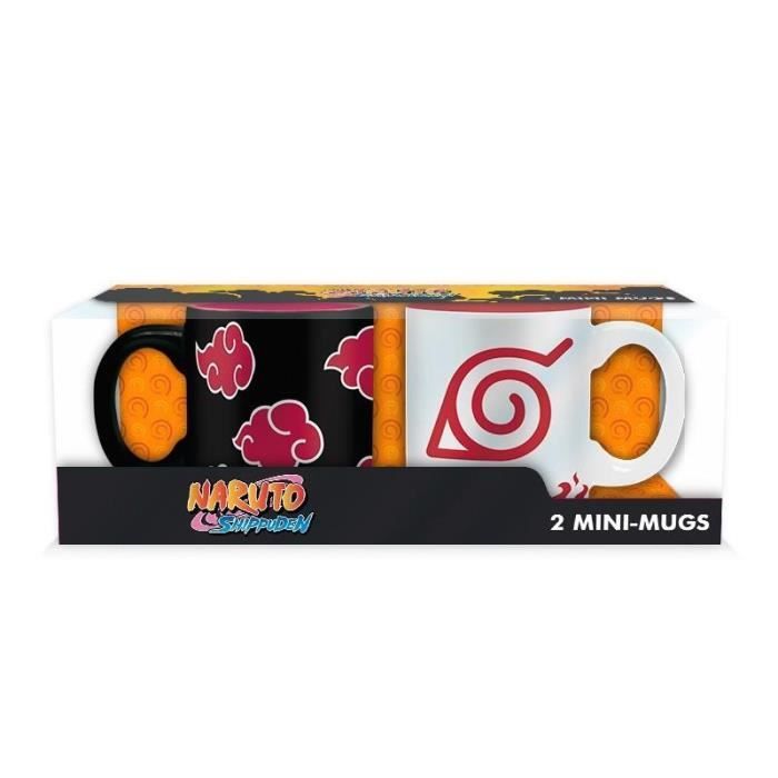 Set de 2 mugs Naruto Shippuden - 2 mugs à espresso - 110 ml - AKATSUKI & HOKAGE - ABYstyle