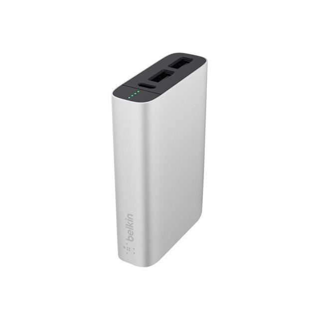 BELKIN Batterie externe 6600 mAh Argent avec câble micro USB - Noir