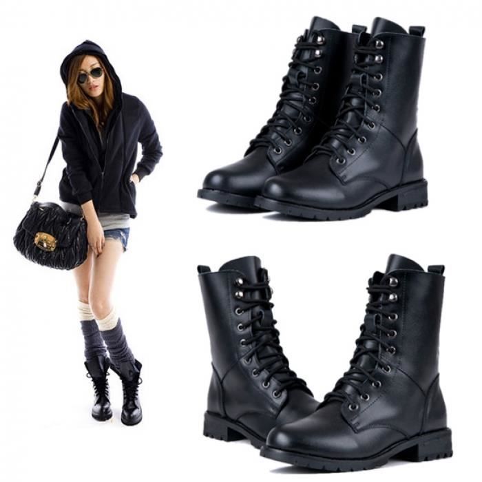 botte militaire femme
