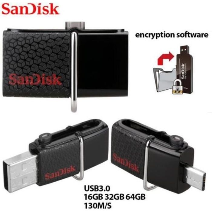 SanDisk 64 GB ultra Dual USB 3.0 OTG Flash Drive 130 m/s