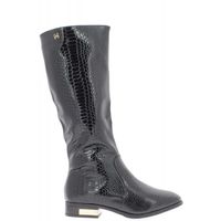 BOTTE Bottes femme noires doublées à talon de 3cm look c BOTTE Bottes femme noires doublées à talon de 3cm look c