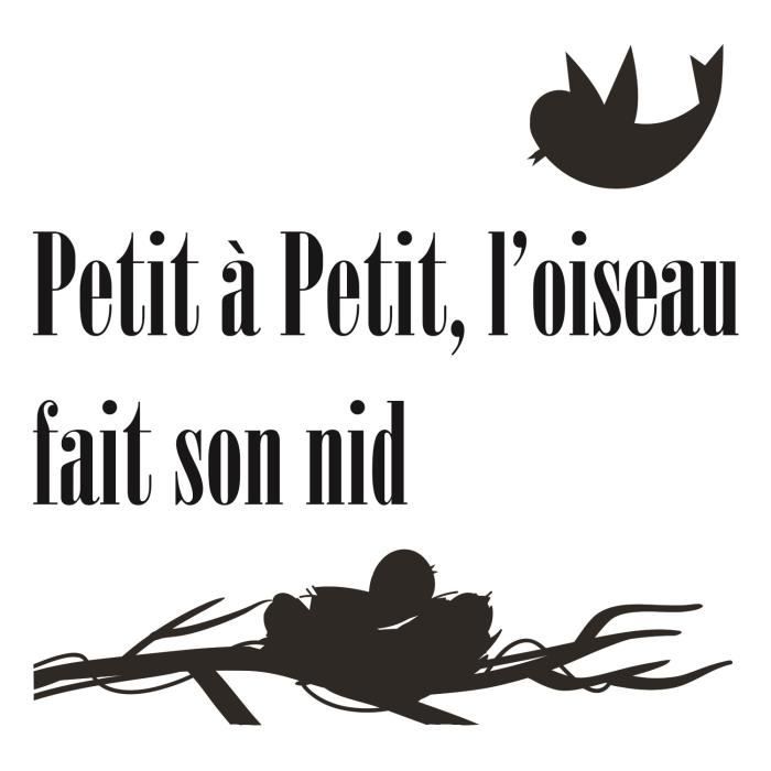 Stickers adhésif mural Petit à petit - 31x30cm