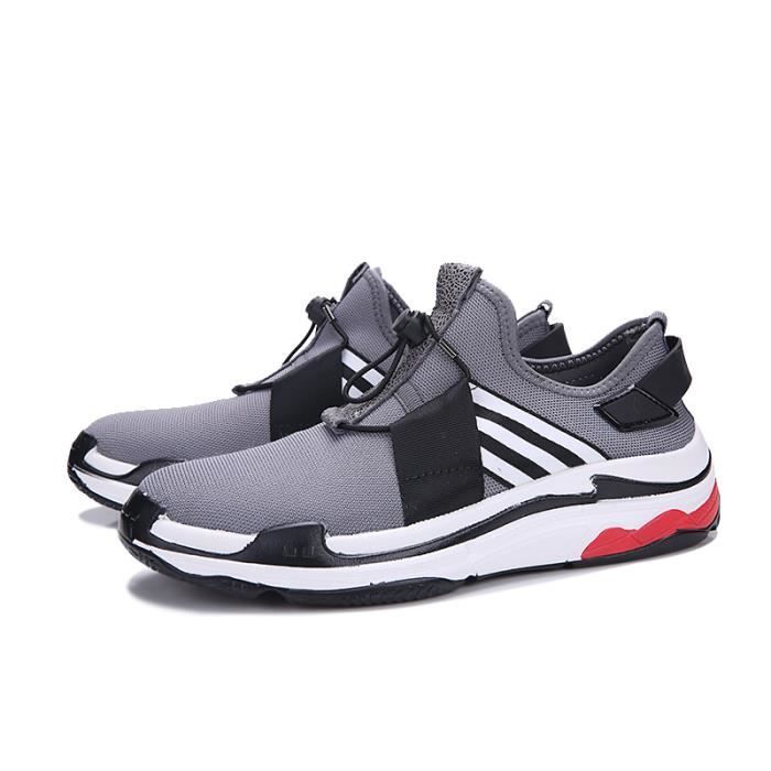 En De Gris Gris Running noir Basket Sport Semelle Sneaker 39 Plate Homme Mode Respirante Chaussure Caoutchouc qxaYAf