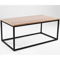 TABLE BASSE Table basse design industriel NEWARK 100 cm x 55 c TABLE BASSE Table basse design industriel NEWARK 100 cm x 55 c