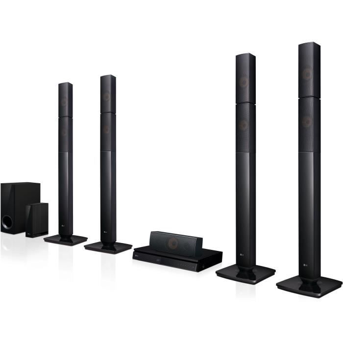 LG LHB655NW Home Cinéma 5.1 - Lecteur Blu-ray - Bluetooth - DLNA - Enceintes surround sans fil - Noir