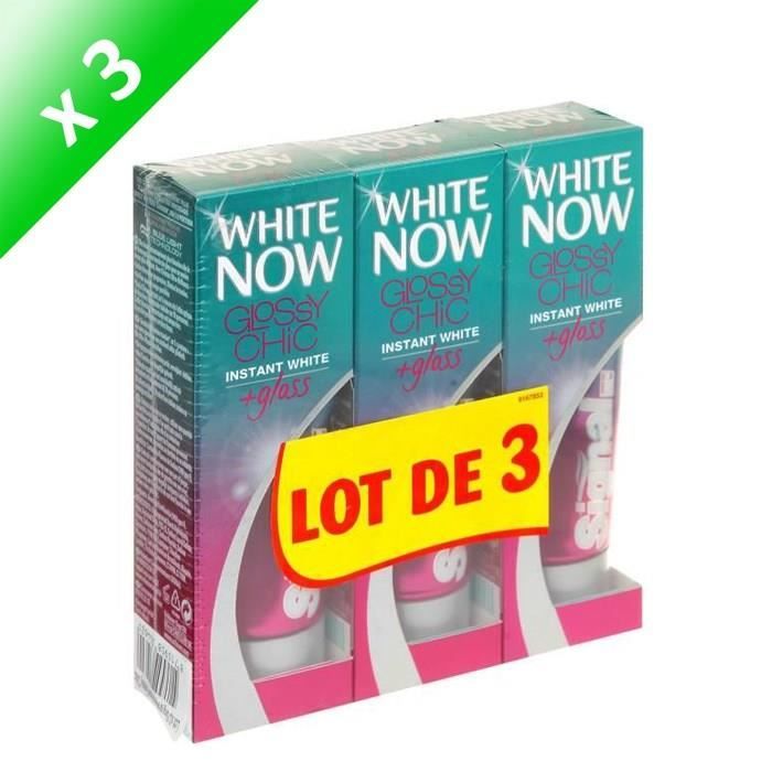 SIGNAL Dentifrices White now Glossy chic - 50 ml - Lot de 3 x 3