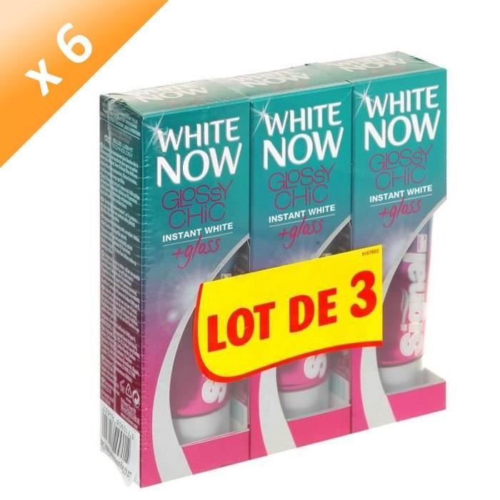SIGNAL Dentifrices White now Glossy chic - 50 ml - Lot de 3 x 6