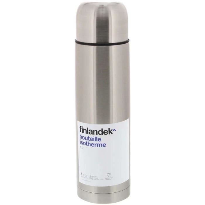 FINLANDEK Bouteille isotherme - Noir - 1L