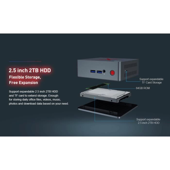 Beelink BT3 - X Mini PC Portable 4GB LPDDR4 +64GB2