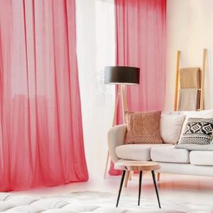 Voilage à Œillets Féerie - 110 x 250 cm - Rouge Voilage à Œillets Féerie - 110 x 250 cm - Rouge