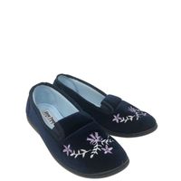 SLIP-ON Mesdames Slip On Velour Slipper - Lavable SLIP-ON Mesdames Slip On Velour Slipper - Lavable