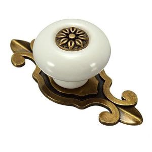 tirer portes pour armoires poignée Qualité peint bleu ballon rond bouton en céramique