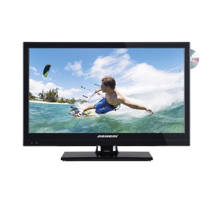 Téléviseur LED camping car 12V - MPEG4 20'' - Version DVD + récepteur satellite module CI+ FRANSAT