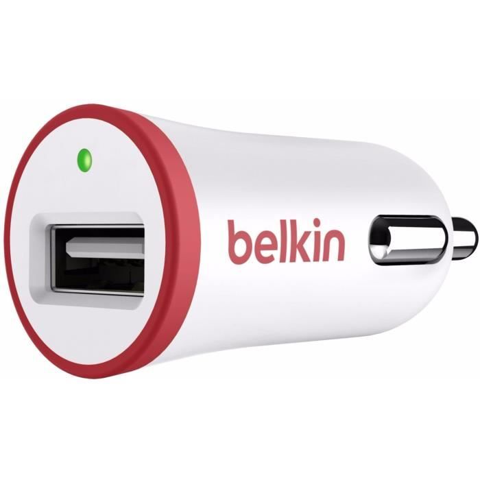 BELKIN Micro chargeur allume-cigare 5V, 1A - Rouge
