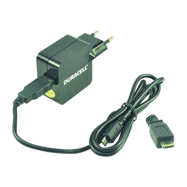 DURACELL Chargeur Mico USB 2,4 A + Cable 1 M - Noir