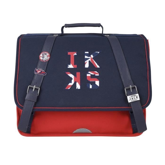 IKKS Cartable 2 compartiments primaire garçon - 38 cm - Rouge