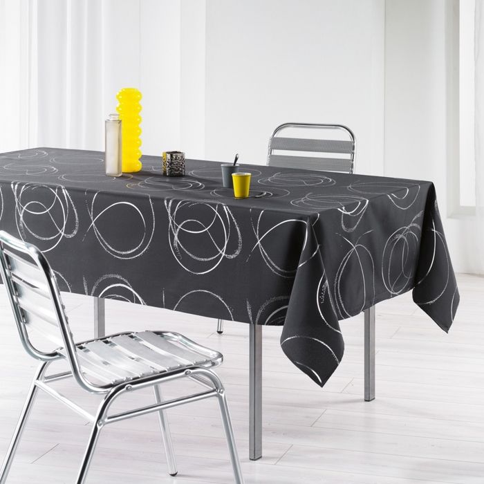 Nappe noir et blanc Achat / Vente pas cher