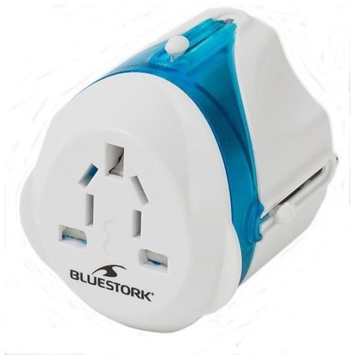 BLUESTORK Adaptateur secteur universel compatible 150 Pays