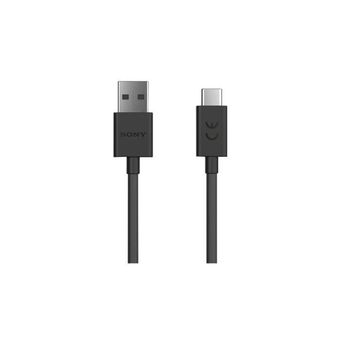 SONY Câble USB version 3.1 - 1 m - Réversible USB A à USB C - 2 ports USB - Noir