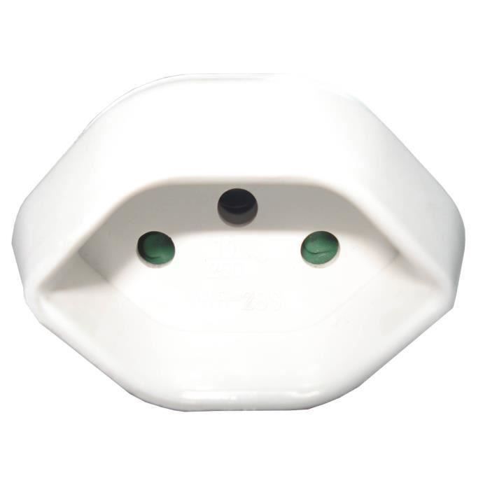 ZENITECH Adaptateur Suisse vers France (Lot de 3)