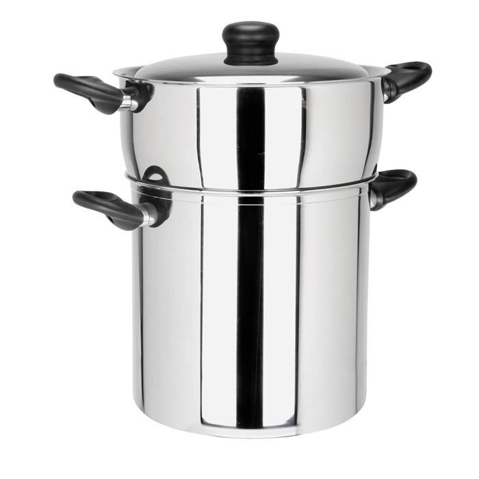 SITRAM Couscoussier en inox avec couvercle LES SPECIFIQUES - 10L - Ø24 cm