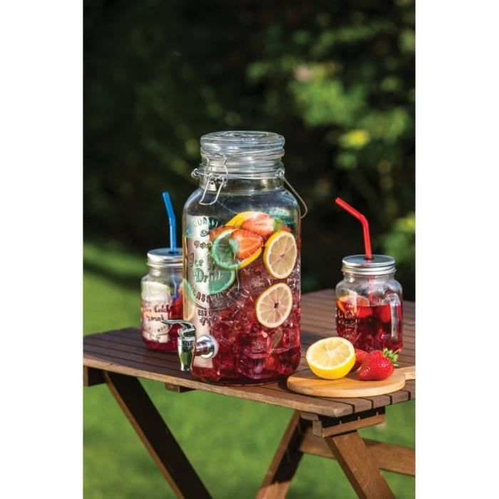 Support Distributeur De Boissons En Bambou - Lot De 2, Pour Fêtes Et Déco Maison - 6