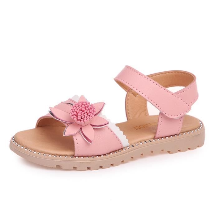 Vente Sandale D'été Sandales Achat Fille Rose Chaussures KJT13lF5uc