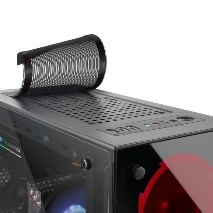 Mars Gaming MCG RED, Boîtier Midi-tour, PC,1